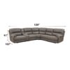 Kantu - Synthetic Leather Motion Sectional Sofa - Brown - Image 9