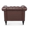 1 Seater Aesthetic Sofa For Living Room - Brown - Image 11