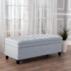 Juliana - Storage Ottoman With Fabric Upholstery - Light Blue - Image 4