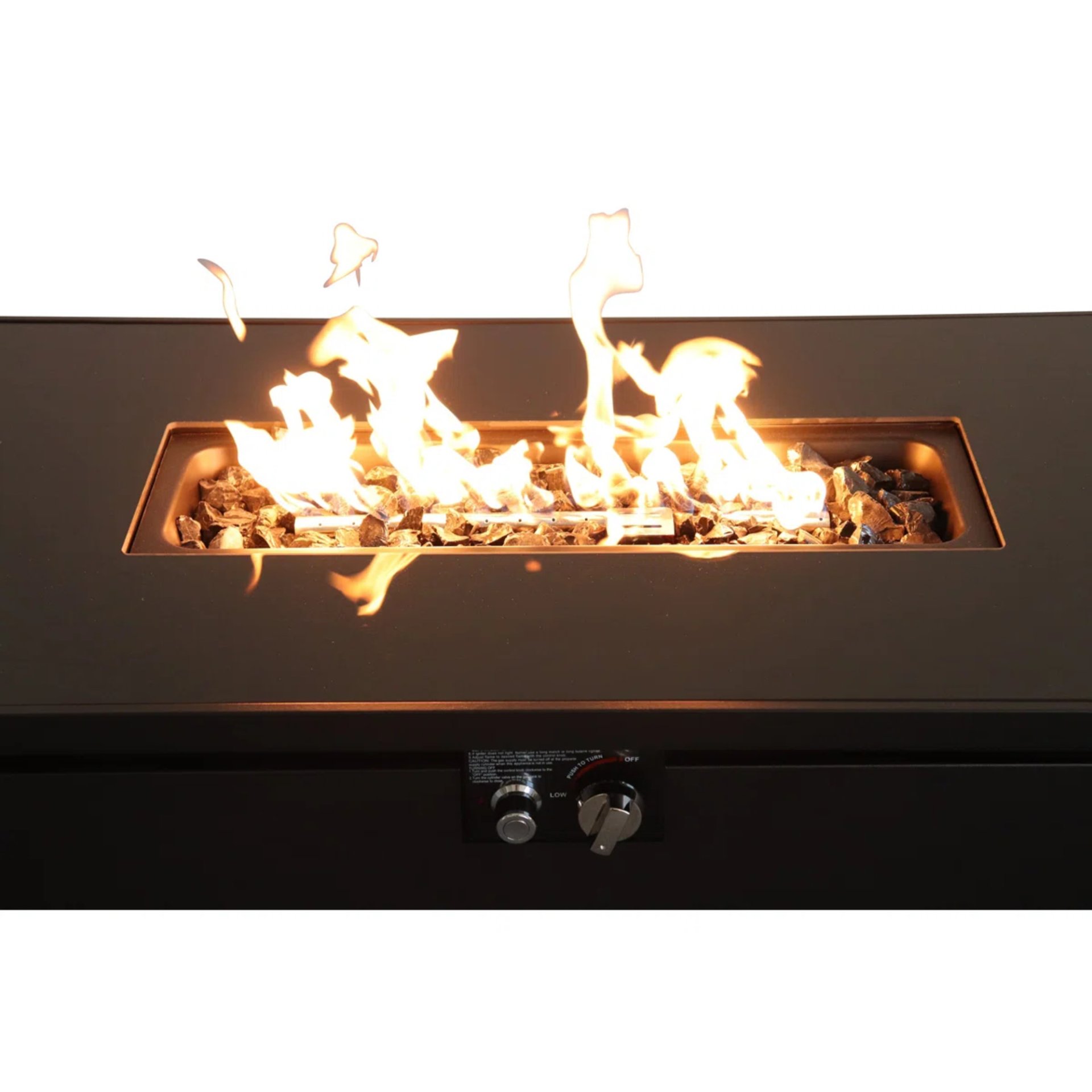 Rectangle Fire Pit - Black - Image 4