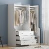 Open Wardrobe Storage For Bedroom - White - Image 23