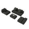 Modern Oversized Modular Sectional Sofa, Sparkling Chenille Fabric Soft Cushion Sofa With 6 Pillows, 6 Pieces Diy Combination Tufted Sofa, No Assembly Required - Black - Image 20