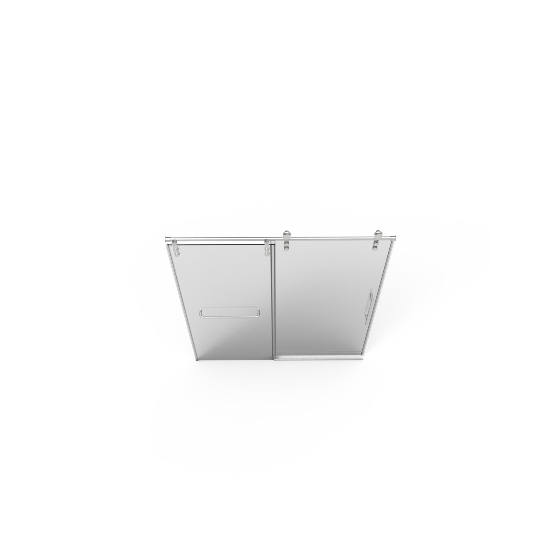 Frameless Shower Door, Sliding Shower Door, Premium 5 / 16" (8Mm) Thick Tempered Glass Shower Enclosure With Towel Bar, Double Side Easy Clean Coat, Finished With Buffer - Brushed Nickel - Image 22