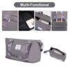 5 Piece Set (20"24"28 +A Travel Bag And A Toiletry Bag), Hard Case Spinner Wheels Luggage Sets With Tsa Lock Carry On Suitcase Luggage Durable Suitcase - Gray - Image 7