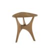 Triangle Wood Side Table With Unique Design - Light Brown - Image 4