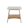 Mid - Century End Table With Storage Shelf - Off White / Natural - Image 5