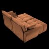 Cozy Plush 2 Seater Sofa Set With Ottomans And Throw Pillows - Burnt Orange - Image 17