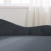 Chaise Lounge Indoor, Velvet Lounge Chair For Bedroom With Storage & Pillow, Modern Upholstered Rolled Arm Chase Lounge For Sleeping With Nailhead Trim For Living Room Bedroom Office - Black - Image 12