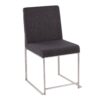 Fuji - Contemporary High Back Dining Chair (Set of 2) - Charcoal - Image 2