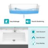 Kitchen Sink Workstation Undermount Sink, Granite Composite, 30" X 19" - White - Image 6