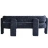 Boucle Upholstery Modern Sofa For Living Room - Dark Gray - Image 9