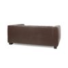 Contemporary 3 Seater Sofa With Tuxedo Design - Dark Brown - Image 7