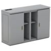 Full Size Murphy Bed With Shelves, Cabinets And USB Ports - Gray - Image 21