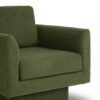 360° Modern Swivel Accent Chair Round Armchair, Thick Padded Single Lounge Sofa Upholstered Comfy - Green - Image 16