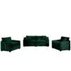 Warm And Cozy Home Theater Sofa Set With Soft Cushions 2 Seater And 2 Singles - Green - Image 7