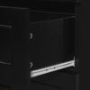 Bathroom Cabinet With 3 Drawers, Adjustable Shelf, Panels, Steel Handles, Soft Close Doors - Black - Image 15