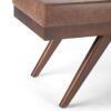 Chanelle - Mid Century Ottoman Bench - Distressed Umber Brown - Image 6