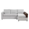 Sectional Sofa Upholstered Sofa Couch With Reversible Armrests For Living Room - Gray - Image 25