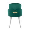 Dahlia - Contemporary Dining Chair (Set of 2) - Chrome / Green - Image 5
