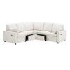 Power Recliner Sectional Sofa Home Theater Reclining Sofa With Two USB Ports, Two Storage Drawers For Living Room - Beige - Image 13