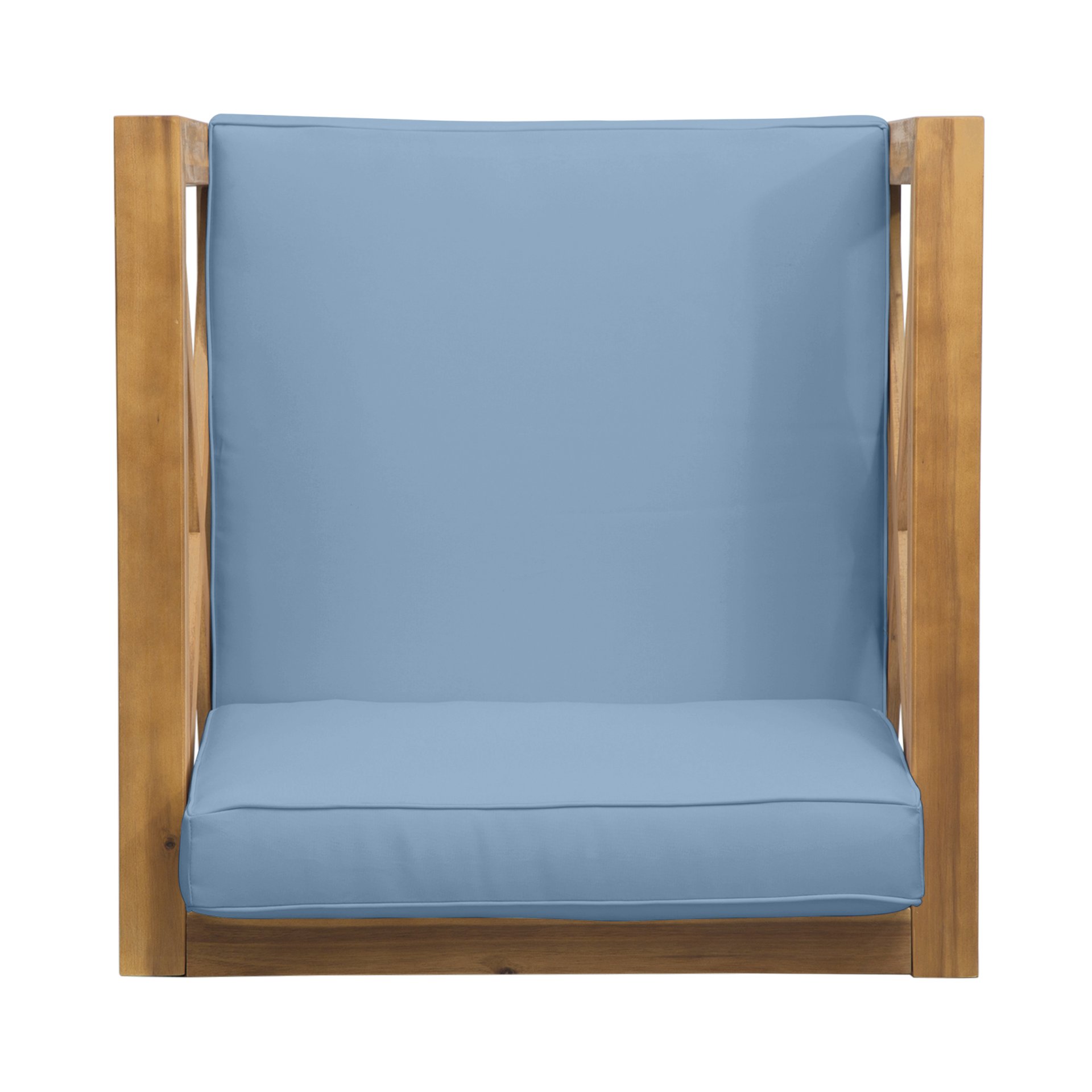 Brava - Modern Club Chair With Water Resistant Cushions - Blue - Image 9