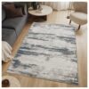 Geometrix - 2'7" X 9'10" Area Rug Runner Geometric 3D Effect - Ivory / Gray - Image 2