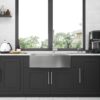 Double Bowl Farmhouse Sink Stainless Steel Undermount Apron Front With 2 9" Deep Basins - Gray - Image 7