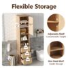 Tall Bathroom Cabinet With 1 Door, 3 Drawers, Open Storage - Wood - Image 9
