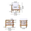 Outdoor Acacia Wood Patio Club Chair, Wood Patio Furniture, Waterproof Thick Cushion Deep Seating For Porch, Weight Capacity 400Lbs - Light Teak / White - Image 6