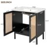 Bathroom Vanity With Soft Closing Mechanism - Black - Image 3