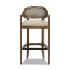 Americana - Mid-Century Modern Cane Back Bar Stool - Taupe Beige - Image 2