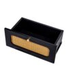 2 Drawer Rattan Nightstand For Bedroom And Living Room, End Table, Side Table With 2 Hand Made Rattan Decorated Drawers - Black - Image 15