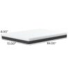 Pur Chill - 8" California King Firm Mattress With Phase Change Cooling Fabric - White / Gray - Image 7