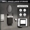 Modern 16" Bathroom Vanity Sink Combo With Ceramic Sink And Cabinet For Small Spaces - Black - Image 8