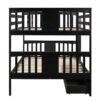 Full Over Full Bunk Bed With Drawers And Ladder For Bedroom - Espresso - Image 2