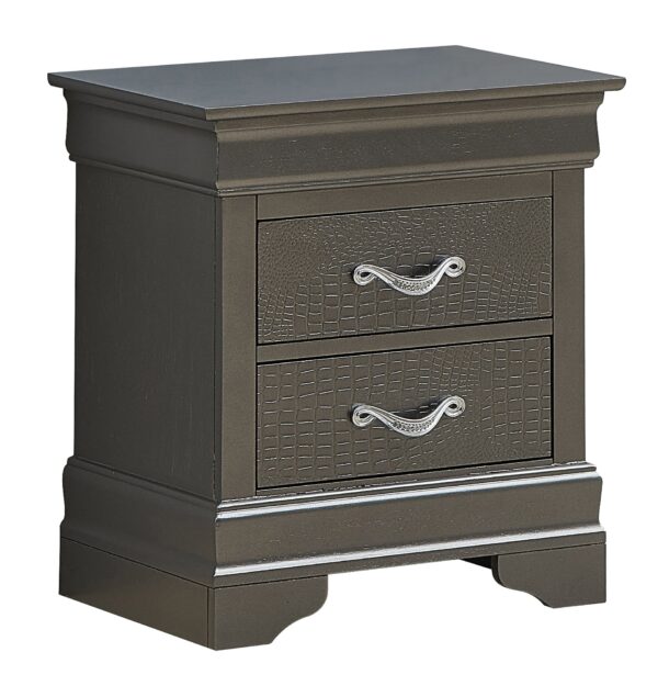 Lorana - Nightstand - Metalic Black