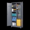 Metal Storage Cabinets, Cleaning Tool Cabinet With Locking Door, Tall Broom Tool Organizer, Large Storage Cabinet For Kitchen - Gray - Image 11