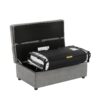 Twin Size Folding Ottoman Sleeper Bed With Convertible Mattress - Dark Gray - Image 14