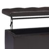 Hamilton - Lift Top Rectangular Storage Ottoman - Tanners Brown - Image 5