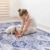 Maval - 2' X 3' Washable Area Rug - Blue - Image 4