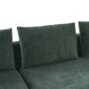 Elegant Chenille L Shaped Sofa With Wooden Storage Compartment - Green - Image 18