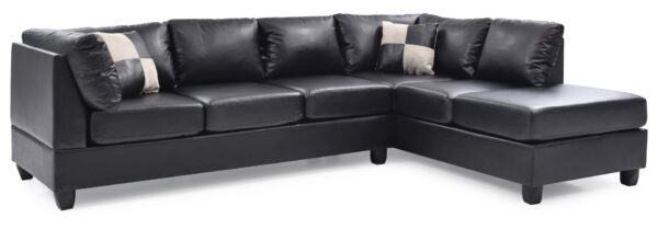 Malone - Sectional - Black