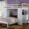 Freya - Twin Loft Bed With Storage (Not Including The Bottom Twin Bed) - White - Image 4