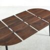 Extensible Table, Dining Table, Office Table, Coffee Table Metal Leg - Walnut / Black - Image 7