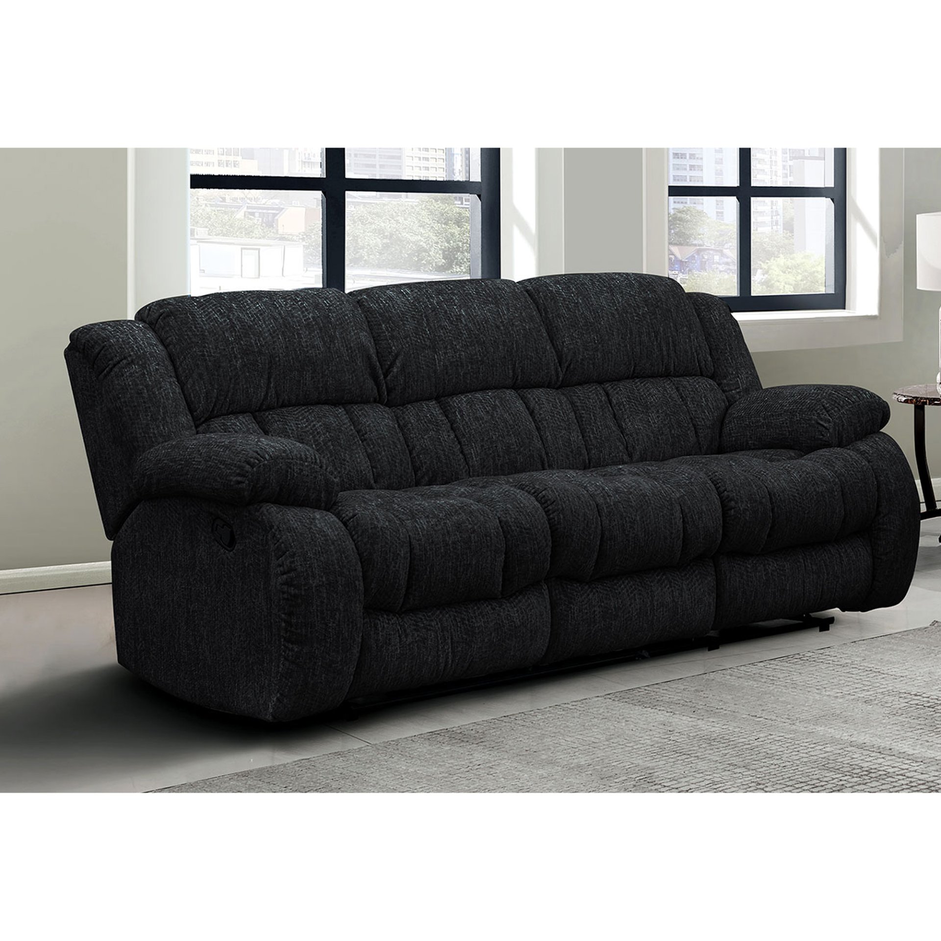 Stonic - Reclining Sofa - Ebony - Image 4