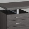 Computer Desk For Home Office, Laptop, Left, Right Set - Up, Storage Drawers, Contemporary & Modern - Gray - Image 2