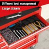 Rolling Tool Chest With 7 Drawer Tool Box With Wheels Multifunctional Tool Cart Mechanic Tool Storage Cabinet For Garage, Warehouse, Workshop, Repair Shop - Red - Image 7