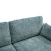Modern Style Chenille 2 Seater Wood Legged Sofa With LED Light, USB Charging Port And Storage Bag - Lake Blue - Image 18