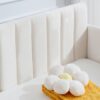 Elena - Twin Upholstered Daybed, Ribbed Tufted Backrest - Beige - Image 7