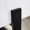 Minimalist Marble Patterned Coffee Table With Black Metal Legs - White / Black - Image 12